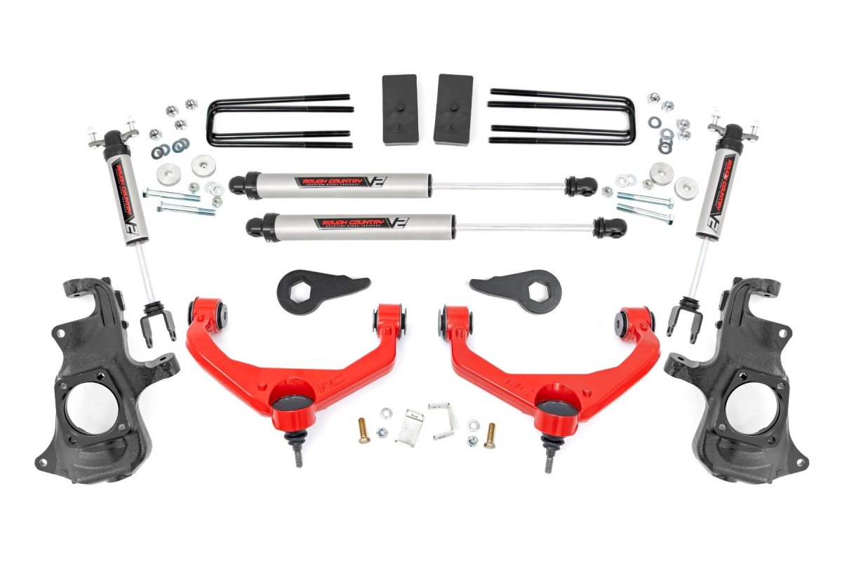 GMC Sierra 3500 HD Suspension Lift Kit - Rough Country - 3.5 Inch Knuckle V2 - '11-'19